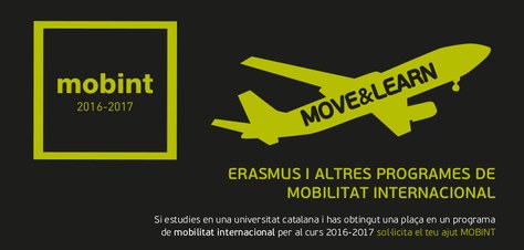 Convocatòria de beques MOBINT de l'AGAUR per a estudiant que marxin de mobilitat al 2016-17