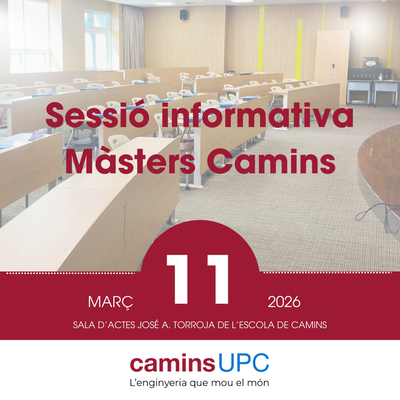 Sessió Informativa dels Màsters de l’Escola de Camins